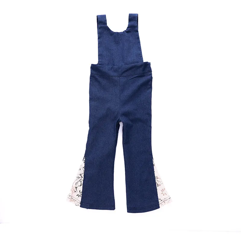 

Autumn Children Girls Suspender Pants Children Backless Bowknot Design Overalls Trousers