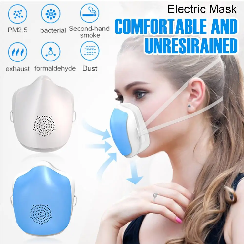 

Electric Face Mask PM2.5 Dust-proof Protective Face Mask 3-ply Filter Element Electric Breathing Valve