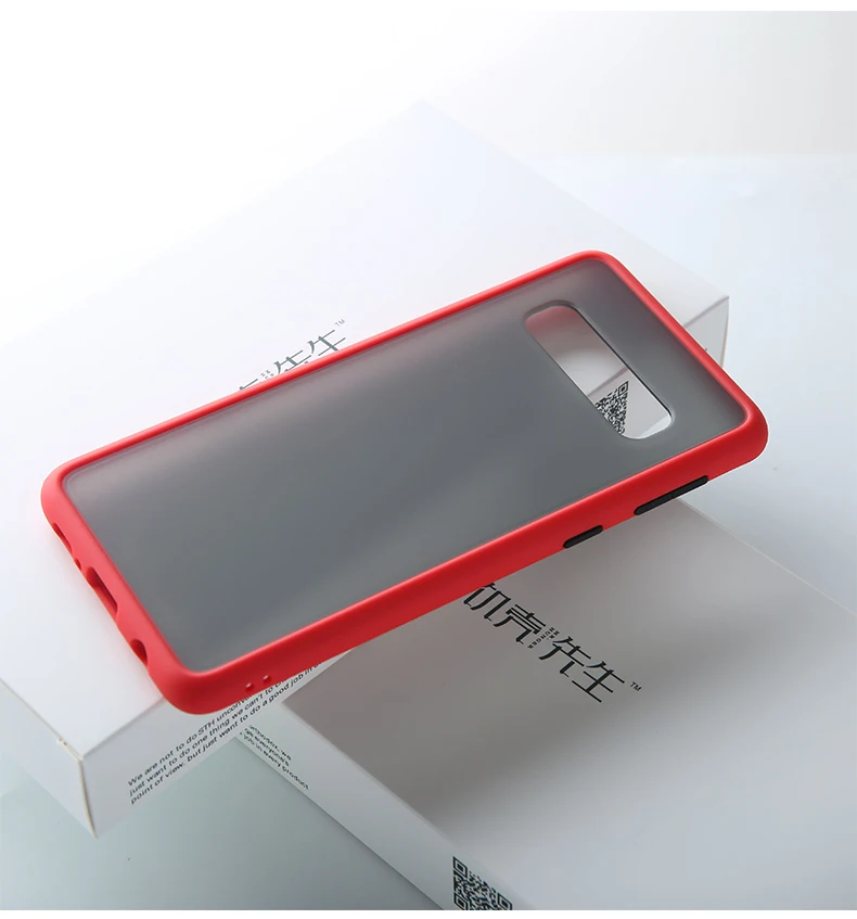 Двухцветный матовый чехол для samsung S8 S9 S10 Plus S10e Note 10 Plus 8 9 Note10 Note9 цветная Кнопка PC+ Мягкий ТПУ чехол