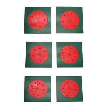 

1set/10pcs Wooden Fraction Circles 1-10 Counting Fractions Educational Wood Toys 14*14cm