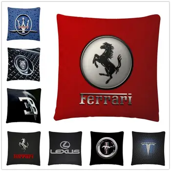 

Car Logo Pattern Under Photography linen Cushion Cover Pillow Case for Home Sofa Car Decor Pillowcase 45X45cm