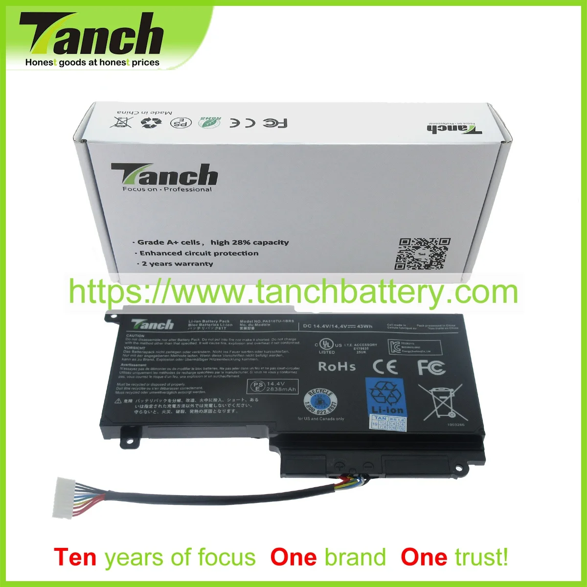 

Tanch ноутбук Батарея для TOSHIBA PA5107U-1BRS Satallite P50-A L50T-A S50-A спутник P50T-A P55 S55 14,4 V 2838 мА-ч