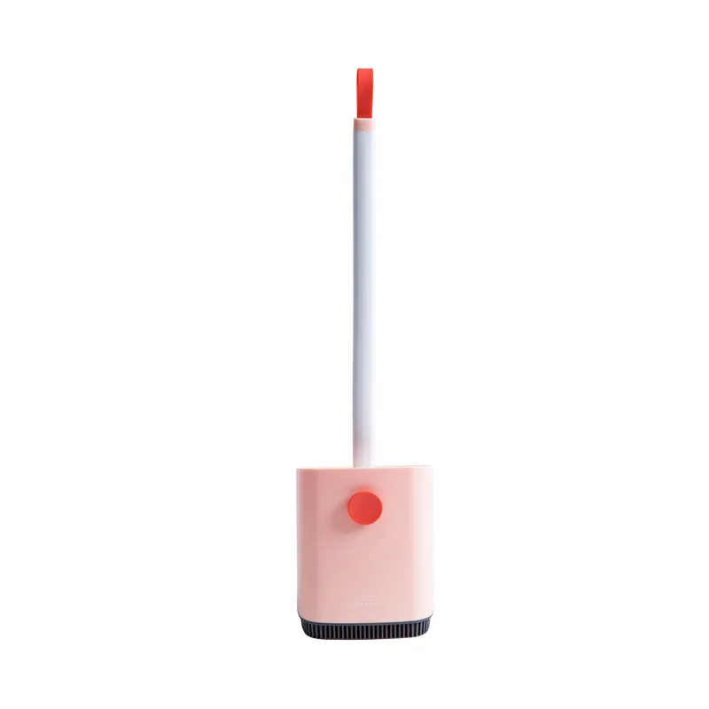 GESEW туалетная щетка с длинной ручкой мягкий резиновый очиститель для туалета щетка с базой Ванная комната чистящее средство аксессуары для ванны набор - Цвет: Pink