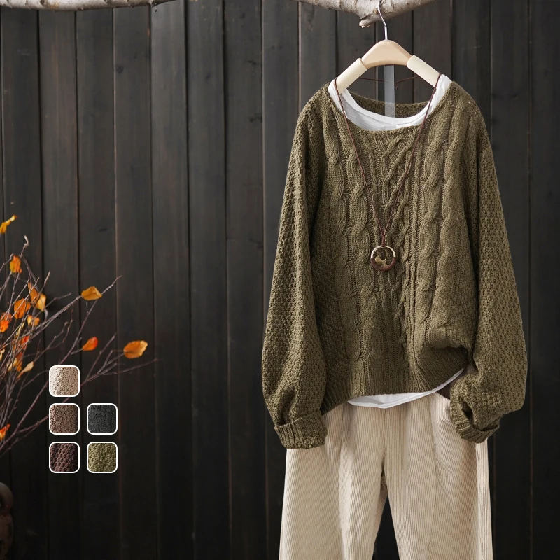

2019 Autumn Women Blue O-neck Pullover Sweater Lazy oaf Loose Solid Color Casual Sweater Oversize White Black Pullovers