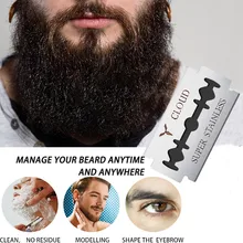 10 шт. из нержавеющей стали, профессиональные лезвия для бритвы, двухсторонние 6Cr13 74, для бритья бровей, для бритья, для бритья ног, для бритья 05