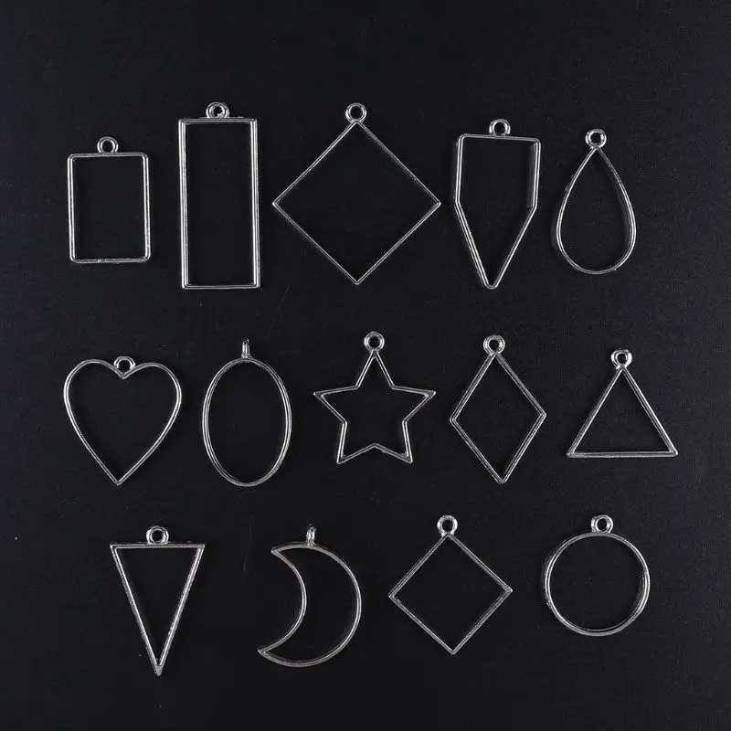 14 Pcs/set New DIY Alloy Geometry Epoxy Border Pendant Jewelry Making Accessories Frame | Украшения и аксессуары