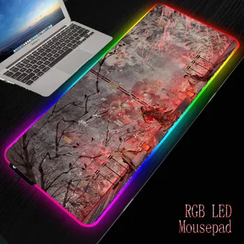 

MRGBEST Demon Slayer Kimetsu No Yaiba Large Mousepad Natural Mouse Pad Anti-slip Gaming Mouse Mat with Locking Edge for Gamer