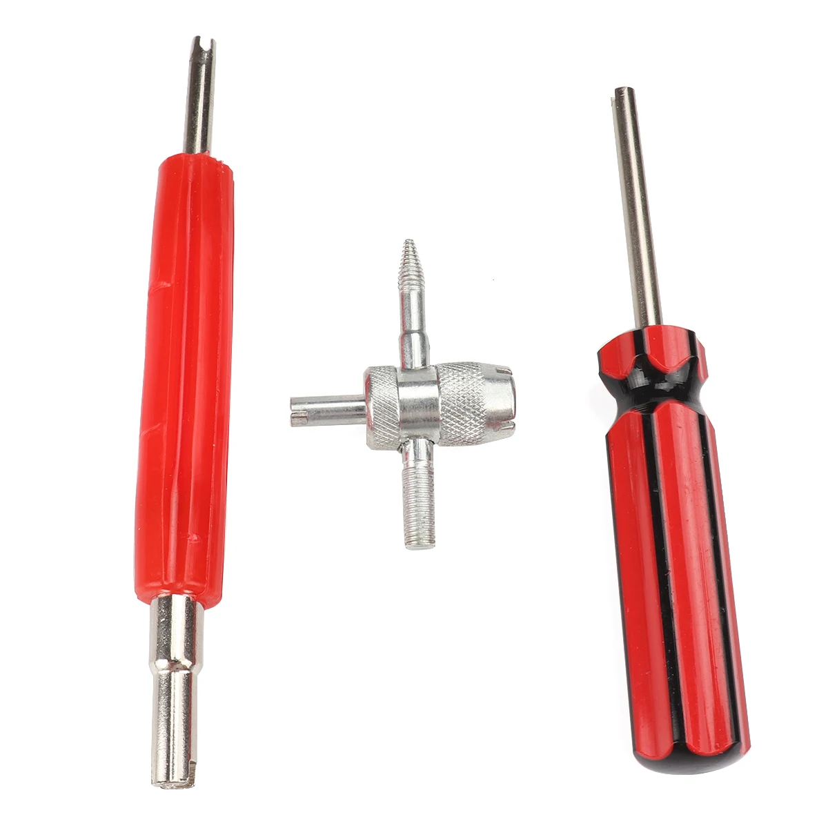 

Motorcycle Car ATV Pneumatic Tire Valve Repair Tool Set Dual Single Head Remover