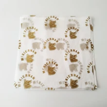 Заказной дизайн жиронепроницаемый воск десерт оберточная бумага для бутербродов листы