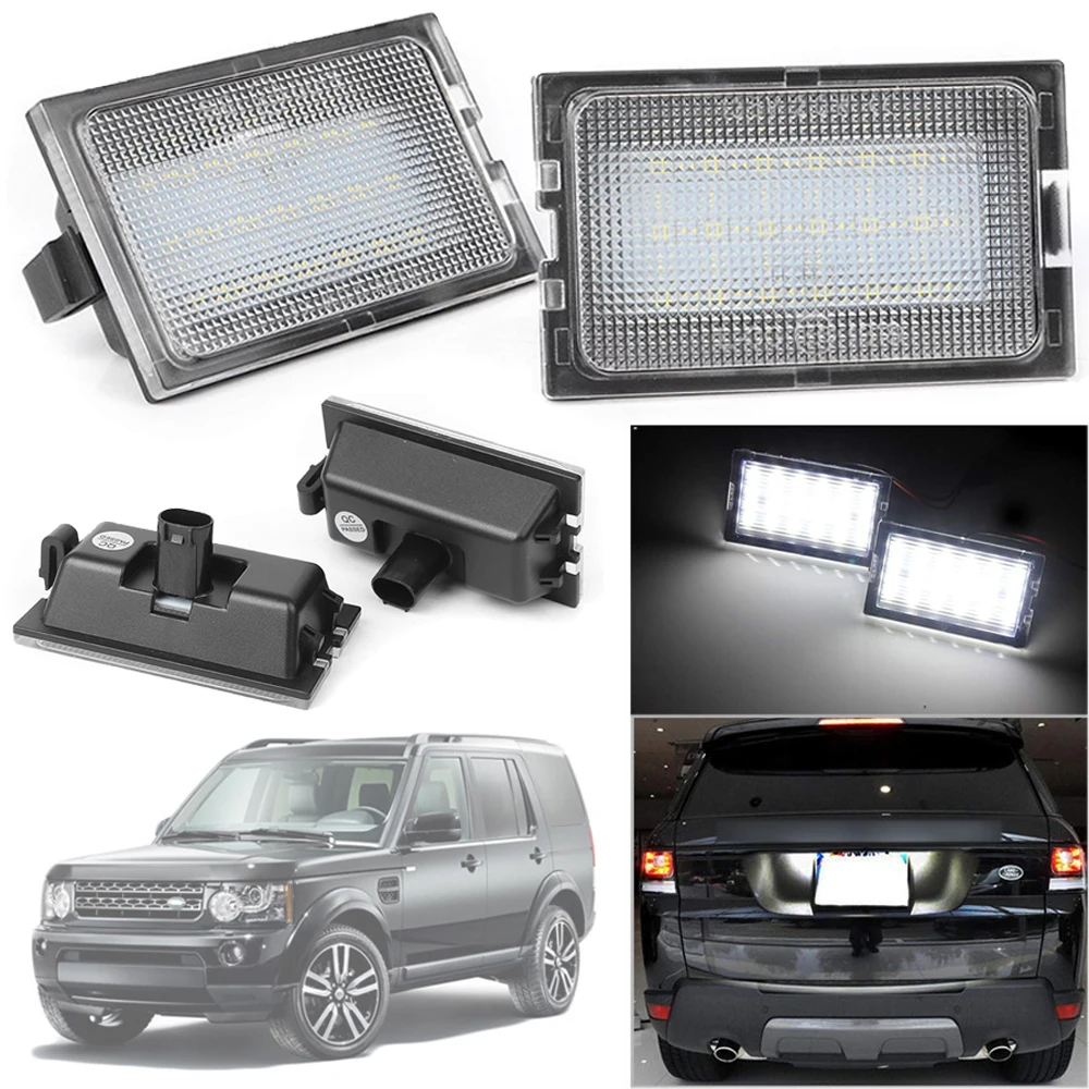 1 пара 18-светодиодный номерной знак светильник лампа подходит для Land Rover Discovery LR3 LR4 Авто Автомобиль Сигнальные лампы