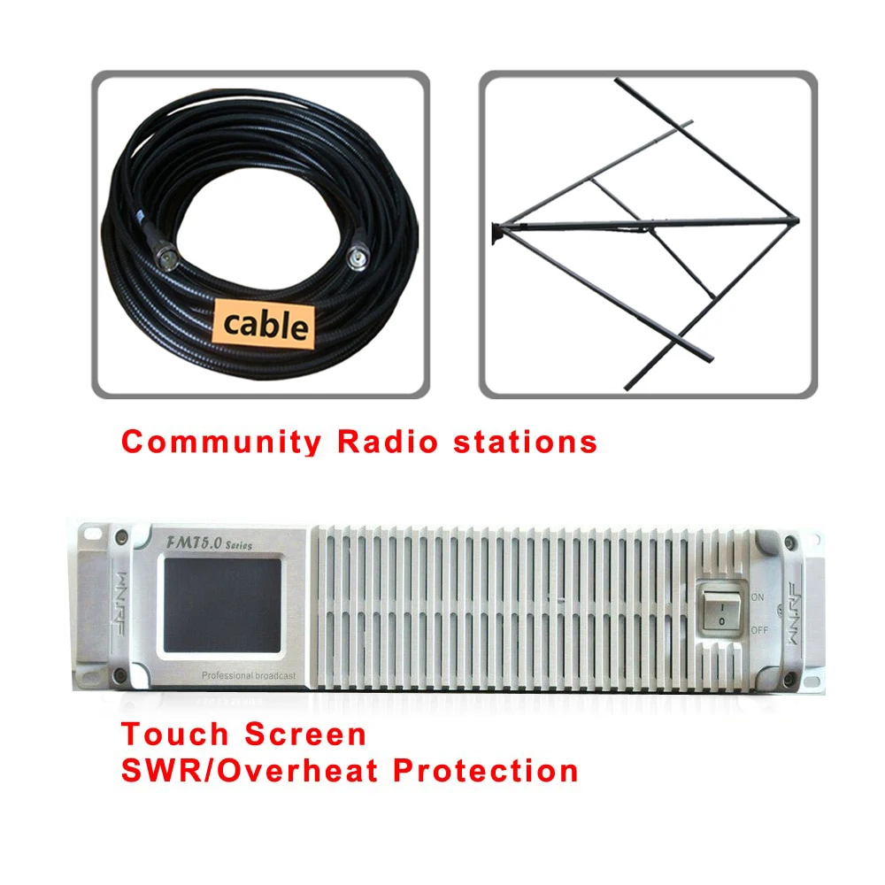 FMT5.0 300 Вт FSN fm радио передатчик 87 5 108 МГц + круговой поляризационный FM антенна 20 м