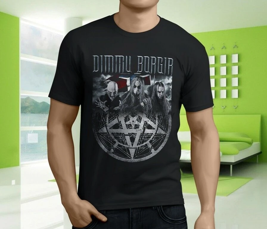 Новая популярная мужская Черная футболка Dimmu Borgir Metal Rock Band S-3XL мужчин и женщин