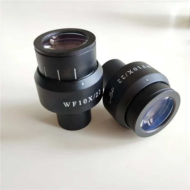 WF10X 22MM 23mm 24mm Adjustable High Eyepoint Wide Angle Biological Microscope Eyepiece Lens 23.2mm with Rubber Eye Guards Caps microscope eyepiece,stereoscopic microscope eyepiece