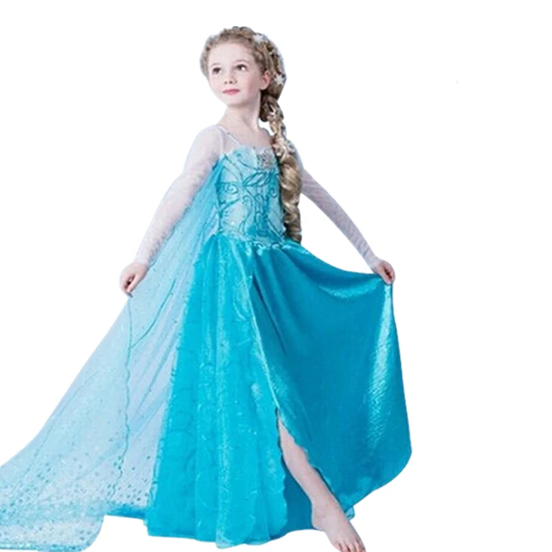 Only Dress 1 Праздничное платье принцессы Анны; костюмы Эльзы на Хэллоуин для детей; платья Эльзы для костюмированной вечеринки; милая одежда принцессы для девочек; детская одежда; vestido - Цвет: Only Dress 1