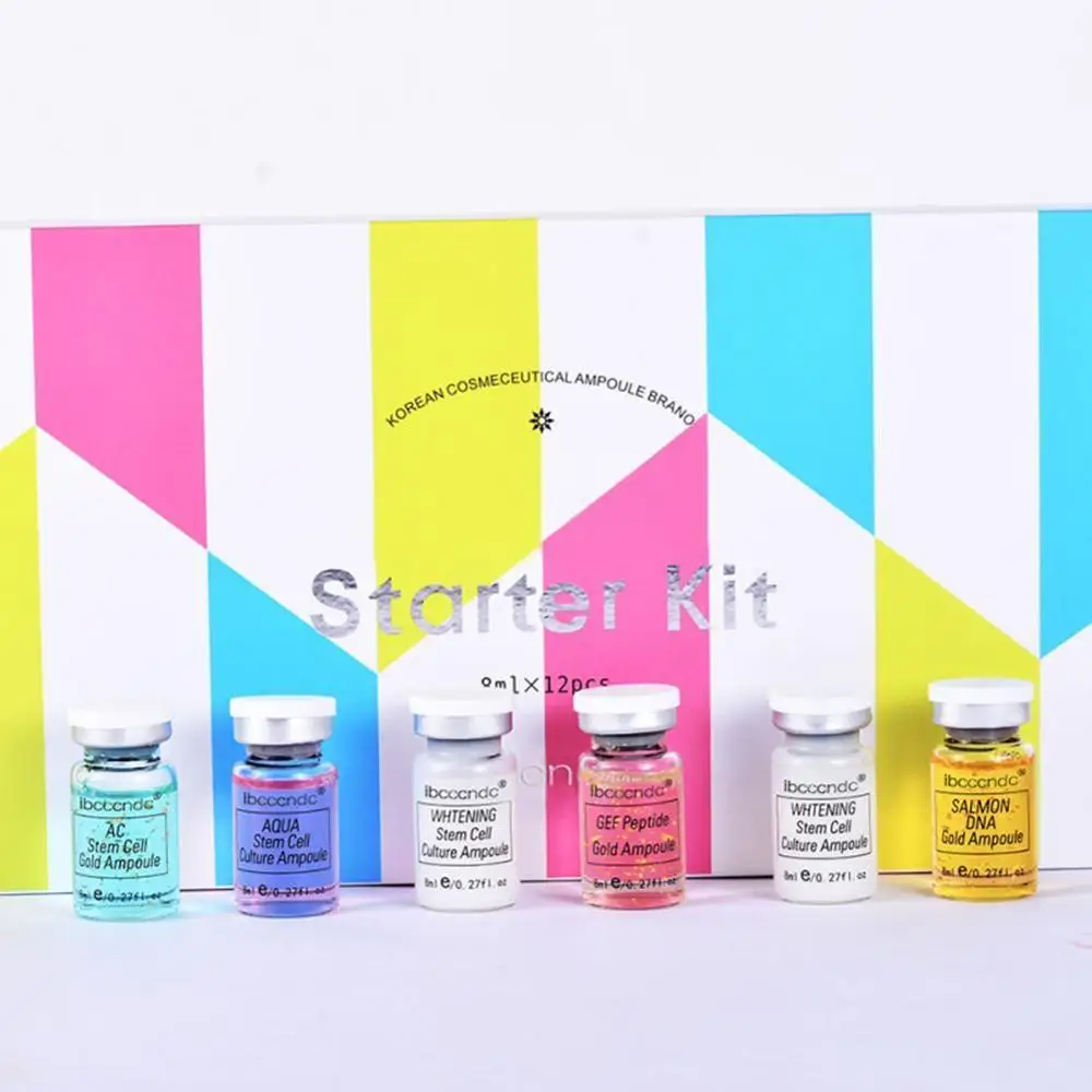 

10pcs/set 5ml Skin Cream Meso White Brightening Serum with Dropper Natural Nude Concealer Skin Whiteing Foundation