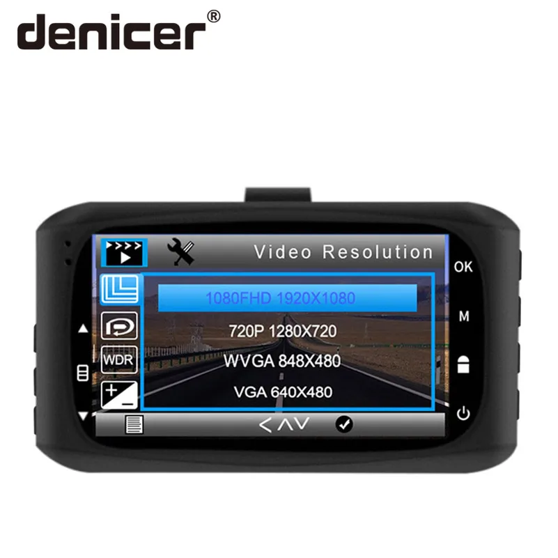 Denicer Автомобильный видеорегистратор 1920x1080P DVR Novatek 96658 Dashcam 170 градусов широкоугольный Автомобильный видеорегистратор Регистратор