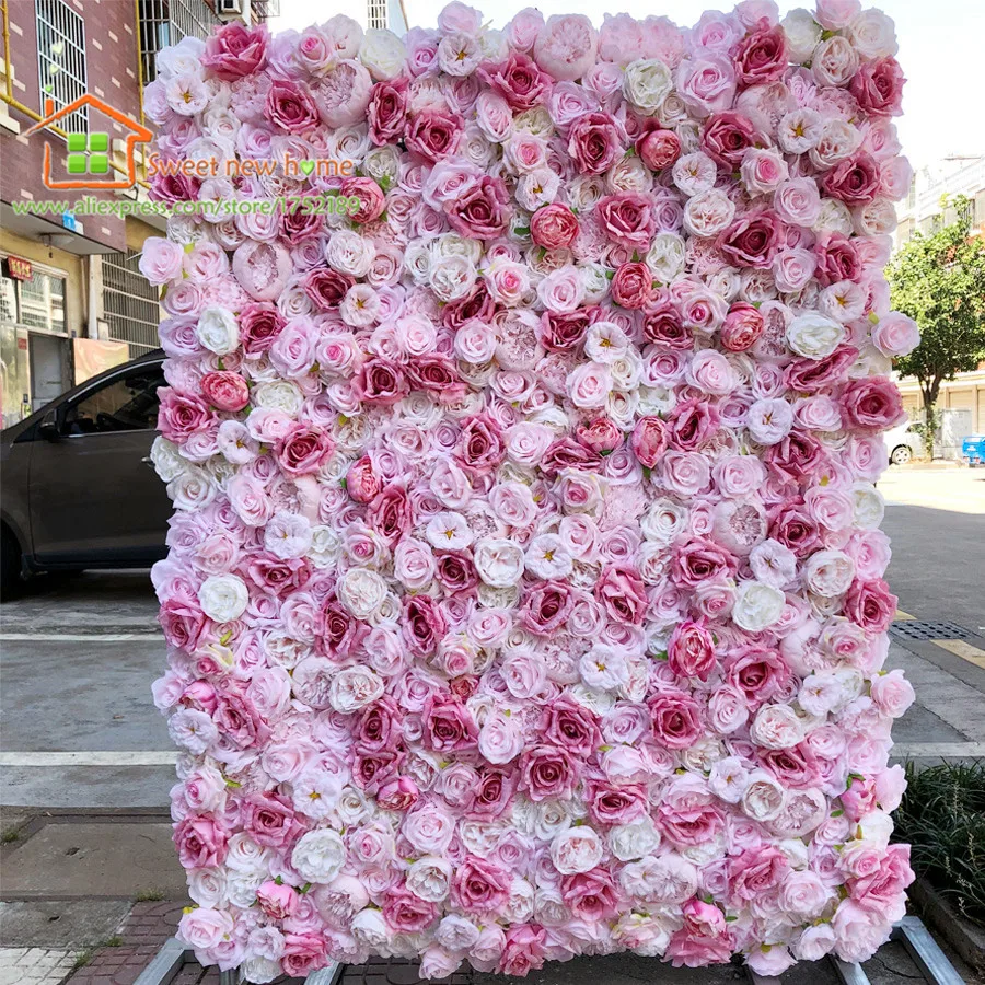 

12pcs/lot Artificial Flower Wall And Table Runner for Wedding Backdrop Arch Table Row and Decoration GY668