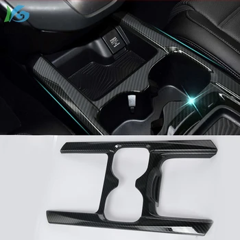

Car Styling ABS Carbon fiber Front Water Cup Drink Holder Trim Cover Frame Interior Decoration For -Honda CRV CR V 2017- 2019