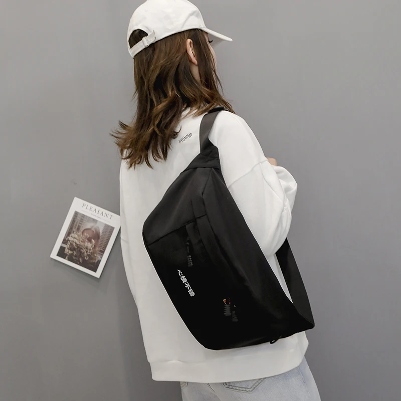 Женская поясная сумка в стиле хип-хоп Холщовый водонепроницаемый поясной