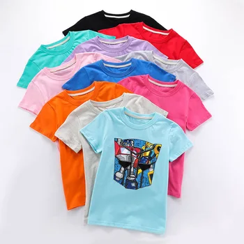 

Boys and Girls Hip Hop Rapper Transformers Print T shirt Baby Kids Fashion Funny Clothes Children Summer Short Sleeve T-shir