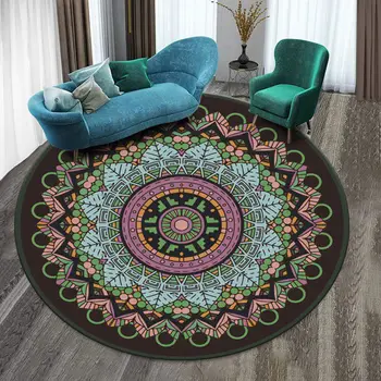 

3D Carpet Black White Geometric Magic Hole Design Fancy Floor Carpet Mat 100*100cm Home Living Room Decoration