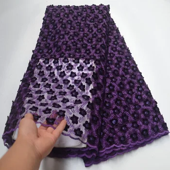 

African Lace Fabric 2019 Embroidered Nigerian Laces Fabric Bridal High Quality French Tulle Lace Fabric For Wedding Party 01