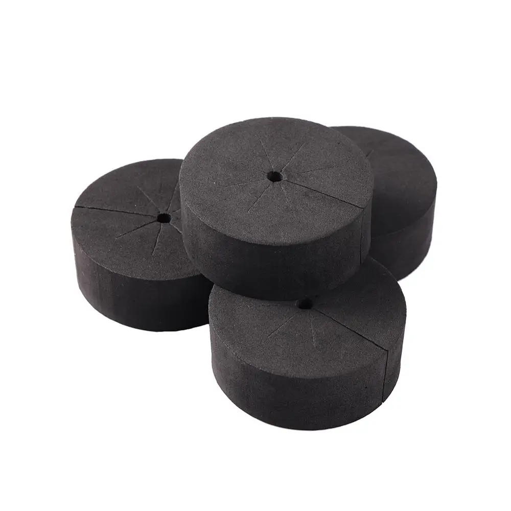 30Pcs 48mm x 19mm Black Neoprene Collars Hydroponics System Cultivation Sponge Garden Plant Germination Seeding Clone Collars 4