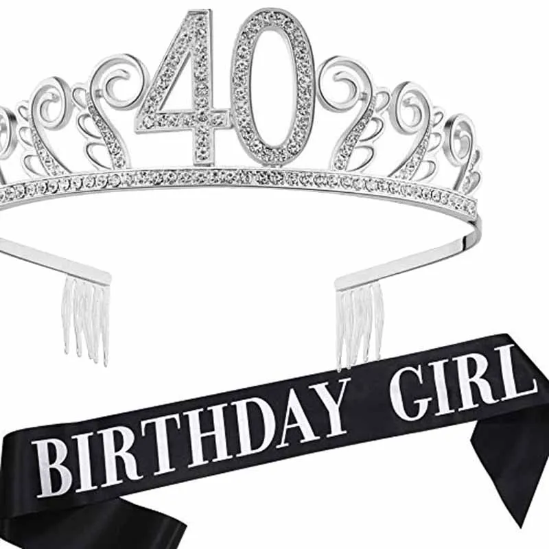 Тиара корона принцессы пояс 18th 21st 30th 40th 50th 16 18 21 30 40 50 лет с днем рождения Нарядная, для девочек украшения подарок услуга