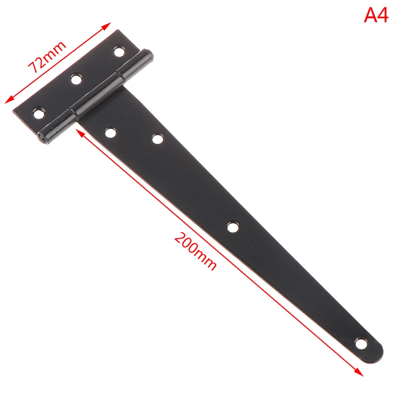 Door Hinges Iron Tee Hinge Black T hinges Cabinet Hinge Garden Shed 2-12inch Wooden Door Gate For Light Gates Doors Furniture Hardware stainless steel hinges,door hinges