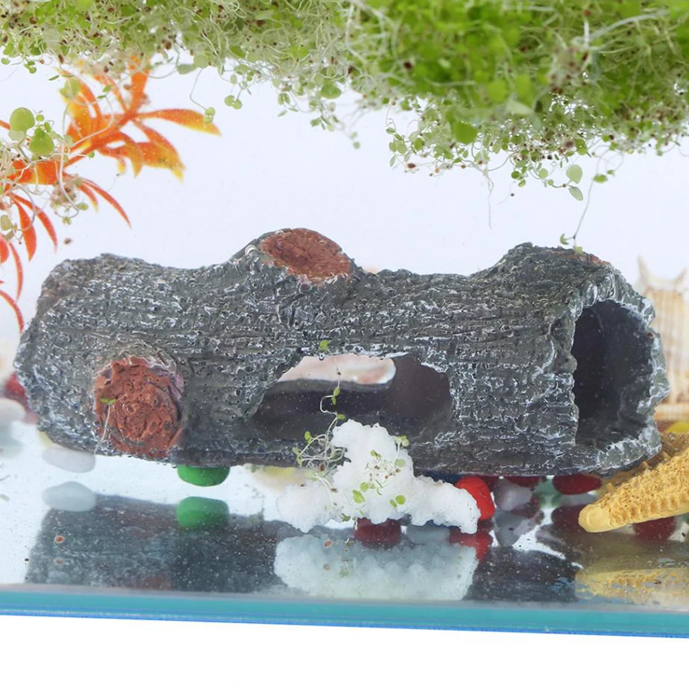 Fish Tank Aquarium Ornament Simulation Unique Fountain Decoration Tree Log Decoration Polyresin Trunk Tree Log Wood