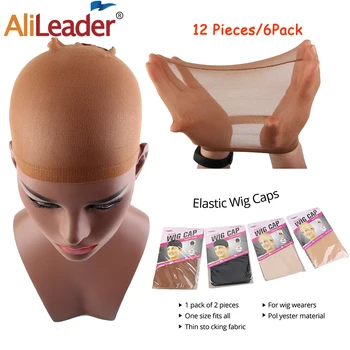 

Alileader 12 Pieces High Quality Wig Cap Brown Stocking Cap To Christmas Cosplay Wig Caps Stocking Elastic Mesh For Making Wigs
