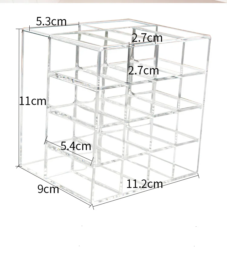 Новая мода акриловый недверный органайзер для помады прозрачный многофункциональный органайзер для косметики Экономия места - Цвет: small