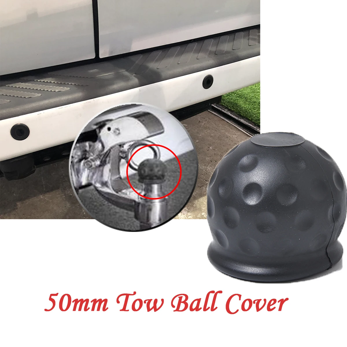 Automotive Automatic Tow Bar Ball Protective Cap With Screw Button Rv