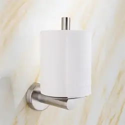 Stainless Steel Roll Paper Holder Kitchen Bathroom Washroom Anti-rolling Tissue Stand Toilet Paper Holder Accessories