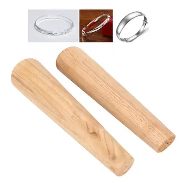 

2pcs Round Oval Shape Wooden Bracelet Making Stick Bangle Mandrel Wire Wrapping Tool Wood Mandrel Stick Jewelry Making Tool l