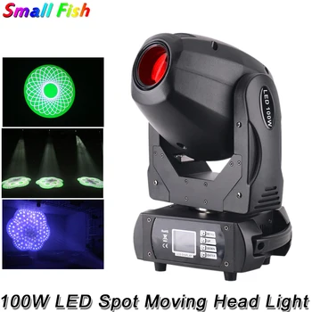 

Newest 100W LED Spot Moving Head Light DMX512 Stage Spotlight Sound Control High Power Strong Beam Light For Disco Dance Party