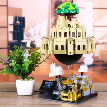 

MOC creative Movie City laputa Castle in The Sky bricks with music hayao miyazaki creator expert model building blocks toys gift