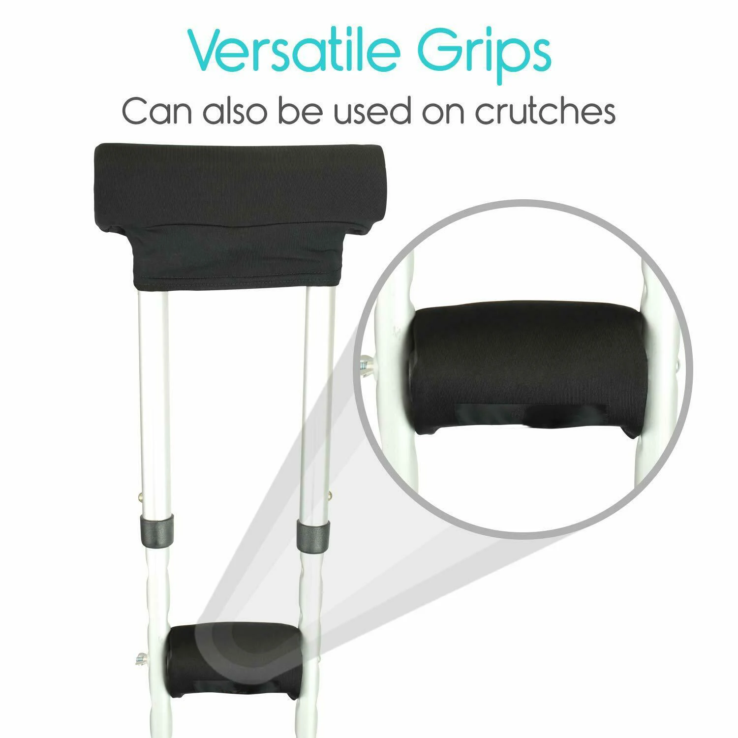 1 Pair Reduce Pain Rolling Wheelchair Elderly Crutch Soft Cushion Universal Hand Cover Walker Grip Rollator Handle Easy Clean