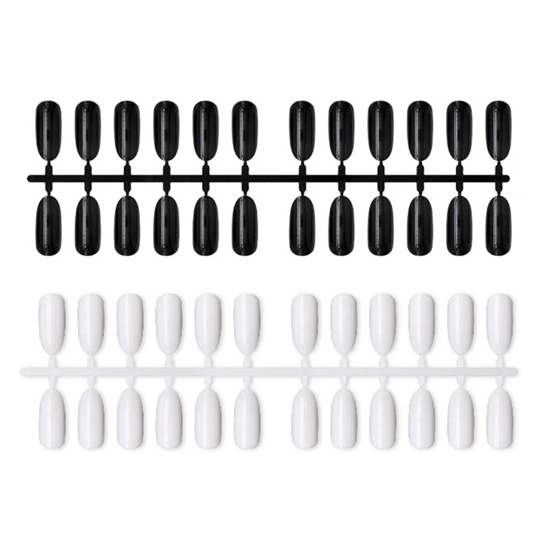 60pcs/120pcs Oval False Nail Tips Polish Gel Color Display Show Shelf Card DIY Practice Chart Palette |