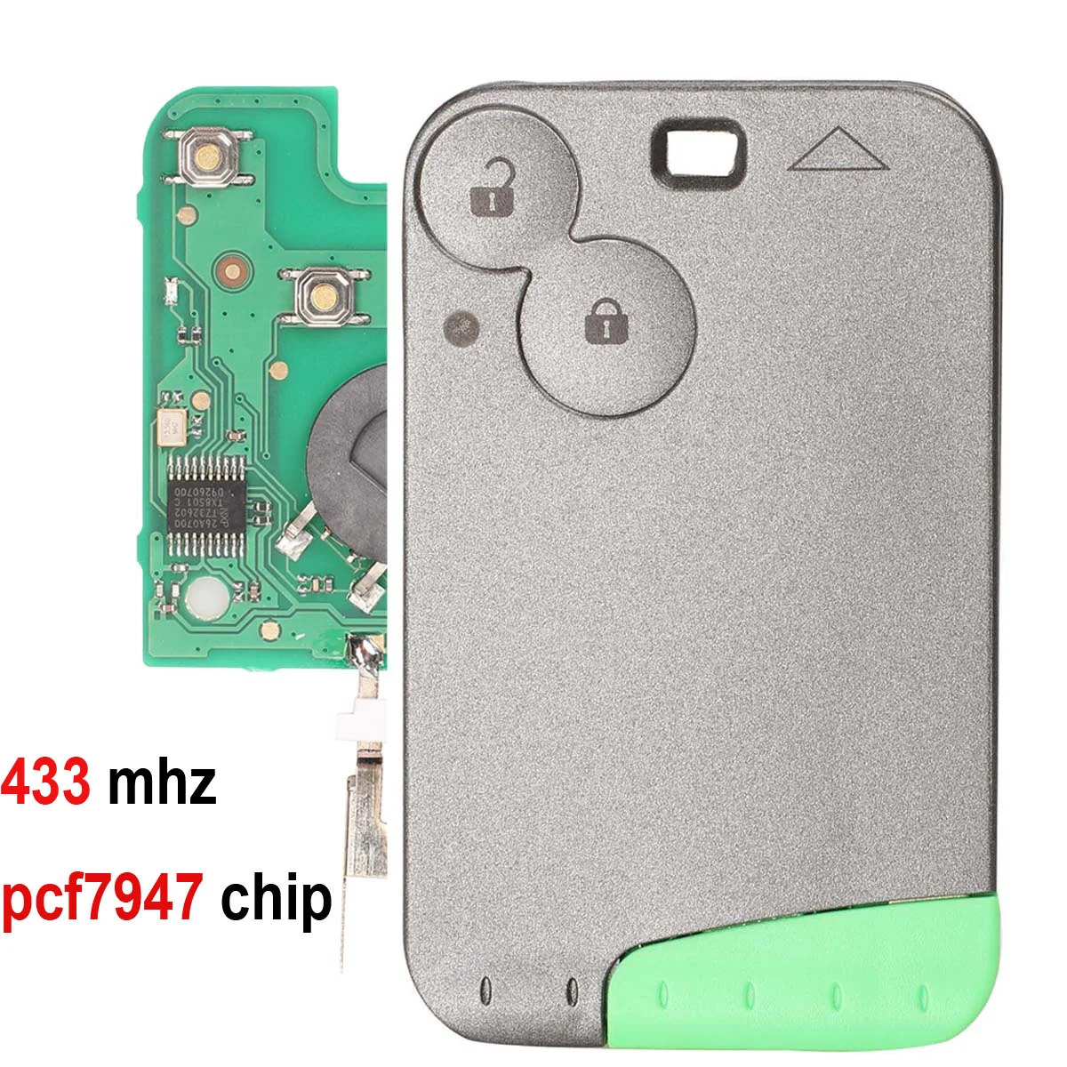 jingyuqin 433 MHz Pcf7947 Chip 2 Button Remote Card Smart Car Key<br /> for Renault Laguna with Uncut Key Blade-in Car Key from Automobiles <br />