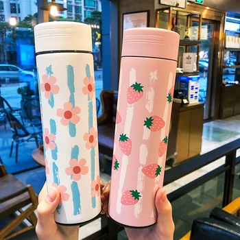 

2020 New 500Ml Thermos Vacuum Flasks Korean Frosted Vacuum Mug 304Stainless Steel Thermal Water Bottle Mug Isotherme