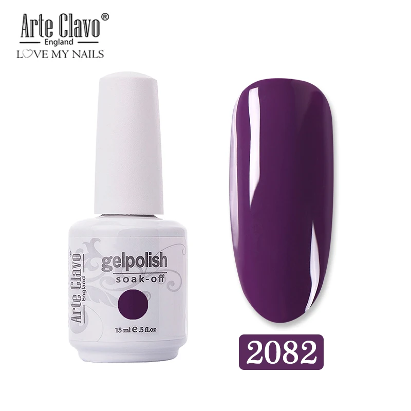 2082 Arte Clavo Гель-лак для ногтей Зеленый Гель-лак Vernis Led Vernis Полупостоянный УФ-гель для ногтей 15 мл замачиваемый базовый верхний слой - Цвет: 2082