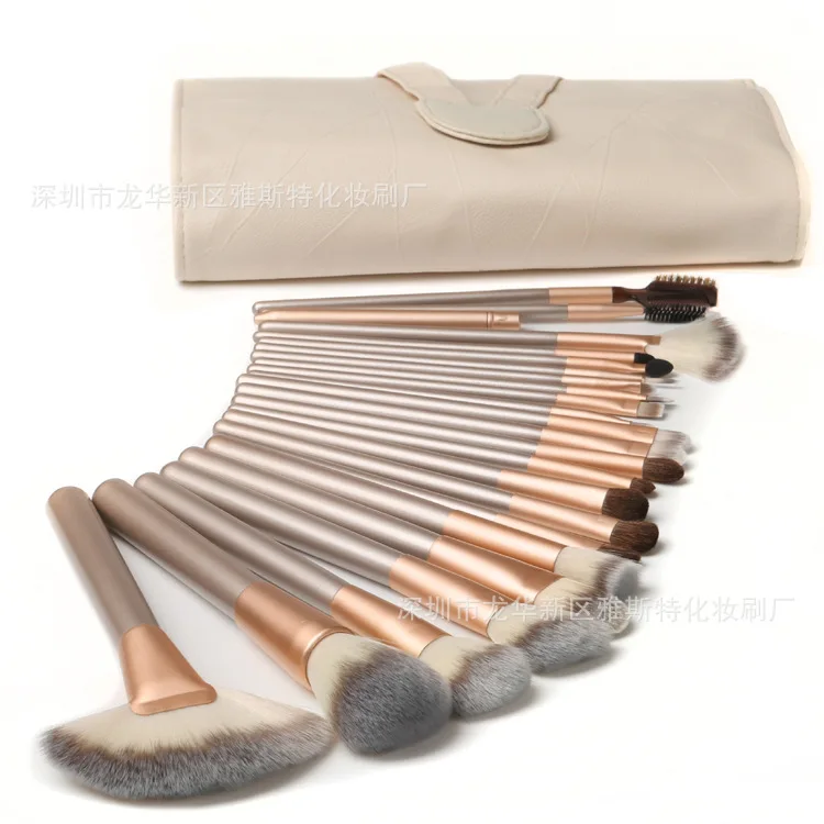 

24 PCs Makeup Brush Beige White Series Top Grade Makeup Brush Set Profession Makeup Tool Manufacturers Currently Available Direc