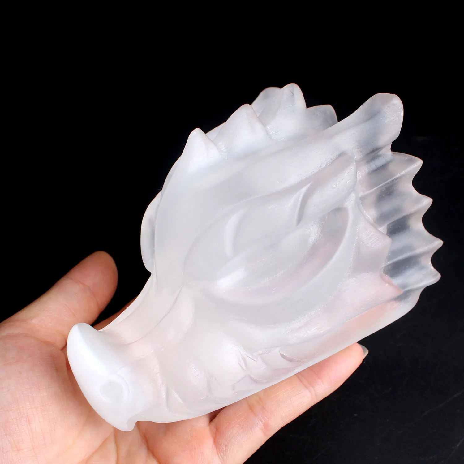 Высококачественная Статуэтка из натурального белого кристалла ручной работы с