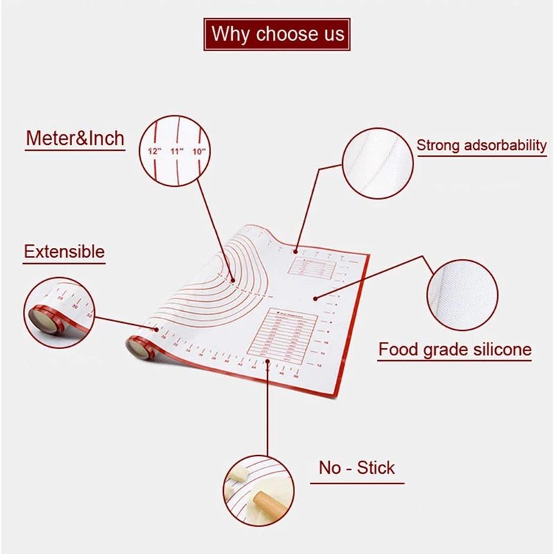 Силиконовый коврик для выпечки, тесто для пиццы, кондитерские изделия, кухонные гаджеты, инструменты для приготовления пищи, посуда для выпечки, аксессуары для замеса, Лот