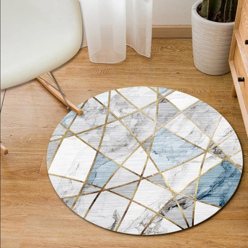 

Nordic Round Living Room Bedroom Children's Room Tent Home Entrance Hallway Carpet Modern Coffee Table Mat