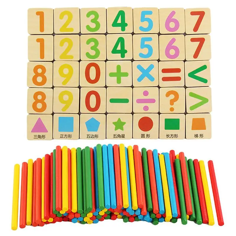 

Colorful Bamboo Counting Sticks Toy Mathematics Montessori Teaching Aids Counting Rod Kids Preschool Math Learning Toy