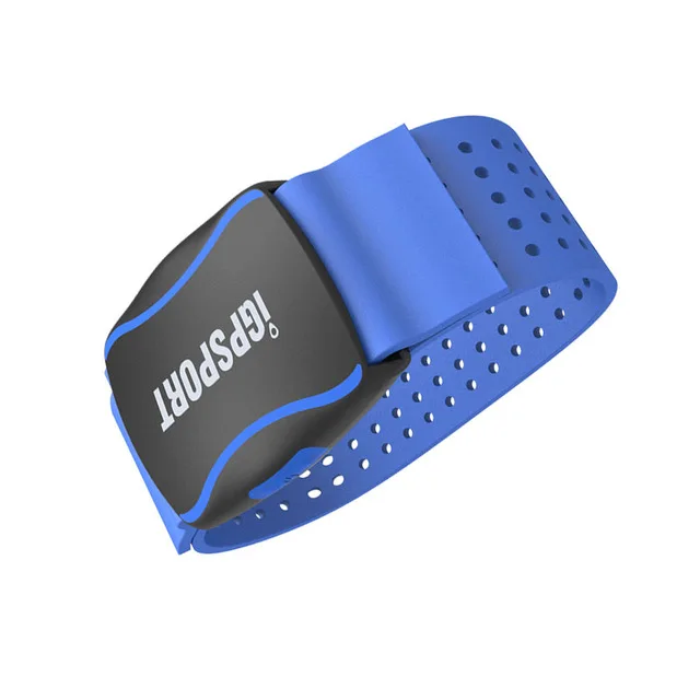 I gps порт IGS10 ANT+ велосипедный компьютер gps Bluetooth 4.0BLE IPX7 водонепроницаемый беспроводной велосипед подсветка велосипедный Спидометр Cadence - Цвет: Heart rate Blue