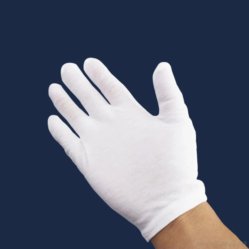 Cotton Gloves 3 Pairs For Women Men Coin Gloves Dry Hands Serving Archival Cleaning Jewelry Silver Inspection 20