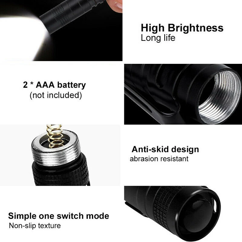 Алюминиевые фонари кемпинг Рыбалка Открытый 2 шт клип стилус Penlight